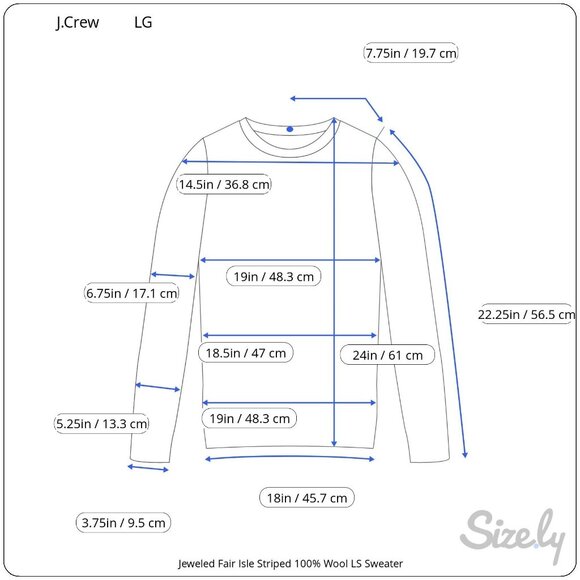J.Crew Jeweled Fair Isle Stripe Crewneck 100% Wool Long Sleeve Sweater LG - Picture 9 of 9